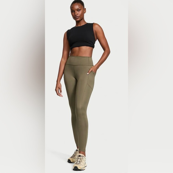 Victoria's Secret Pants - Victoria's Secret Sport Essential Pocket Leggings Lux NWT Neutral Earth Tone